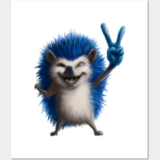 Blue Hedgehog Posters and Art